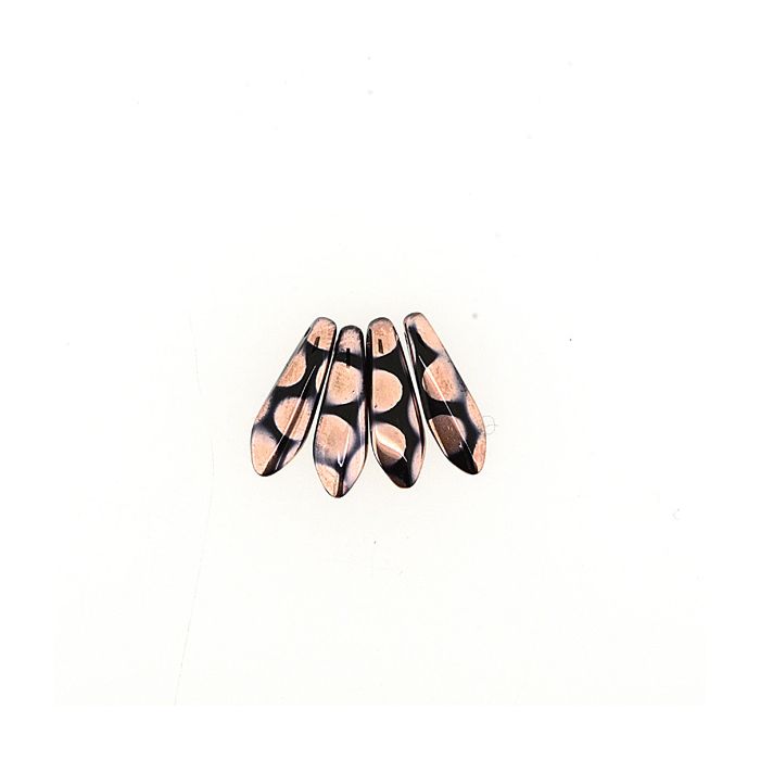 Dagger Beads schwarz kupfer 16x5 mm Lochgröße 0,8 mm 10 St 4834-16284 4016490597537  