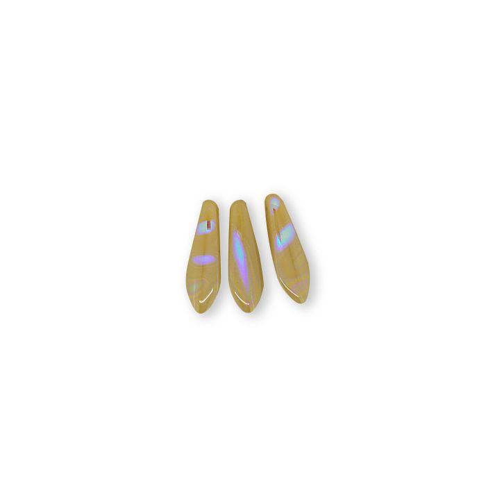 Dagger Beads beige AB 16x5 mm Lochgröße 0,8 mm 10 St 4834-16544 4016490597698  