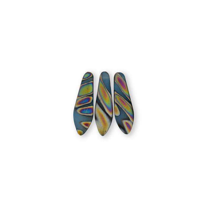 Dagger Beads hellblau matt bunt 16x5 mm Lochgröße 0,8 mm 10 St 4834-16834 4016490690948  