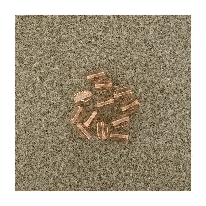 Glasolive rosa 6x4 mm Lochgröße 0,8 mm