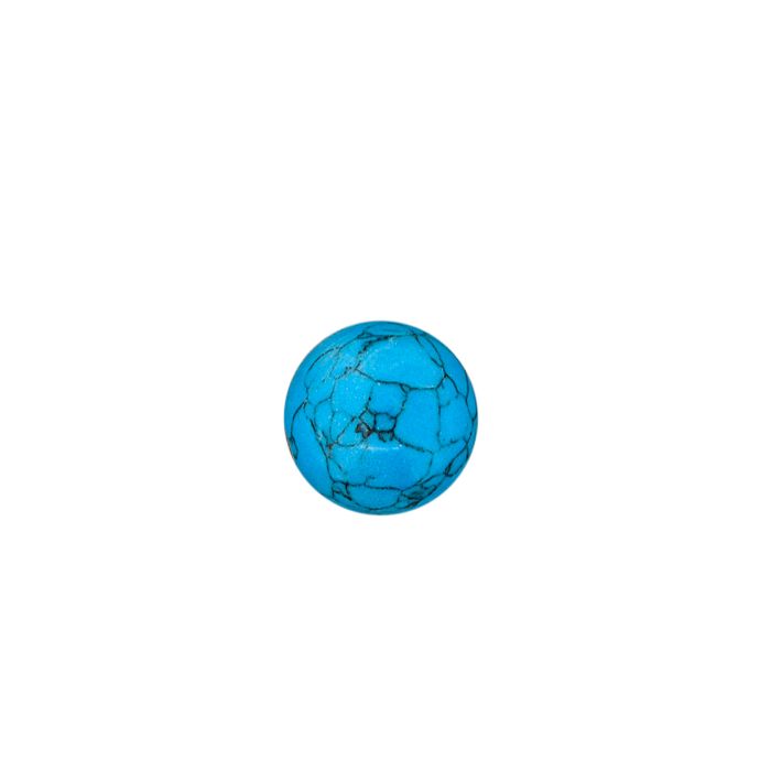 Halb-Edelstein rund Howlith blau 8 mm Lochgröße 1,2 mm 25 St 4866-08024 4016490279396  