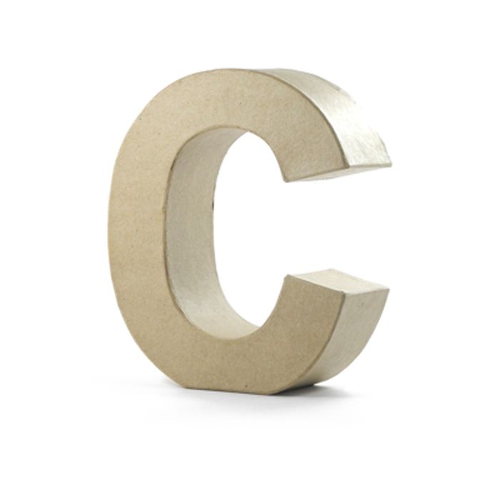 Papp-Buchstabe C, 10x3 cm