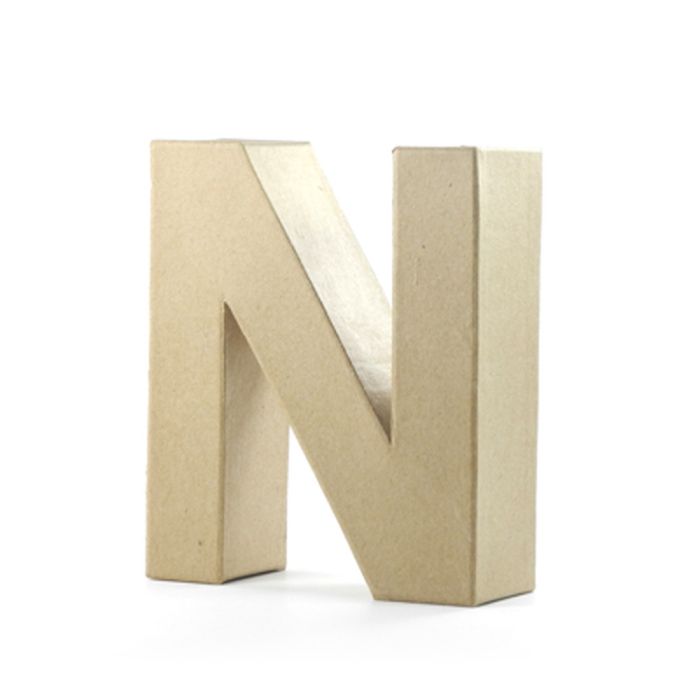 Papp-Buchstabe N, 17,5x5,5 cm