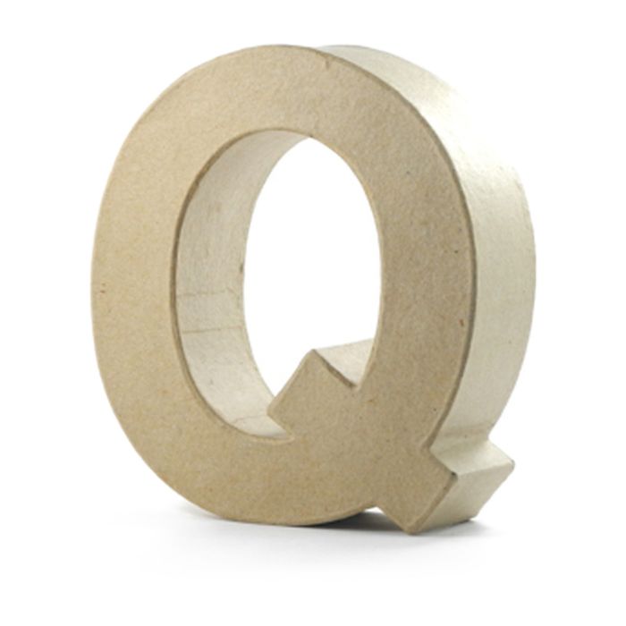 Papp-Buchstabe Q, 17,5x5,5 cm