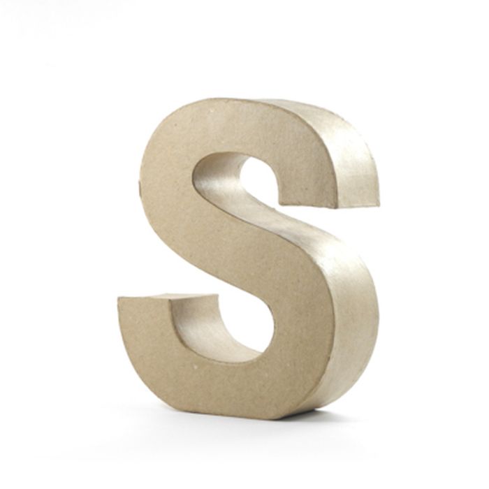 Papp-Buchstabe S, 17,5x5,5 cm