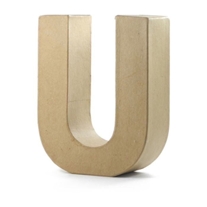 Papp-Buchstabe U, 17,5x5,5 cm