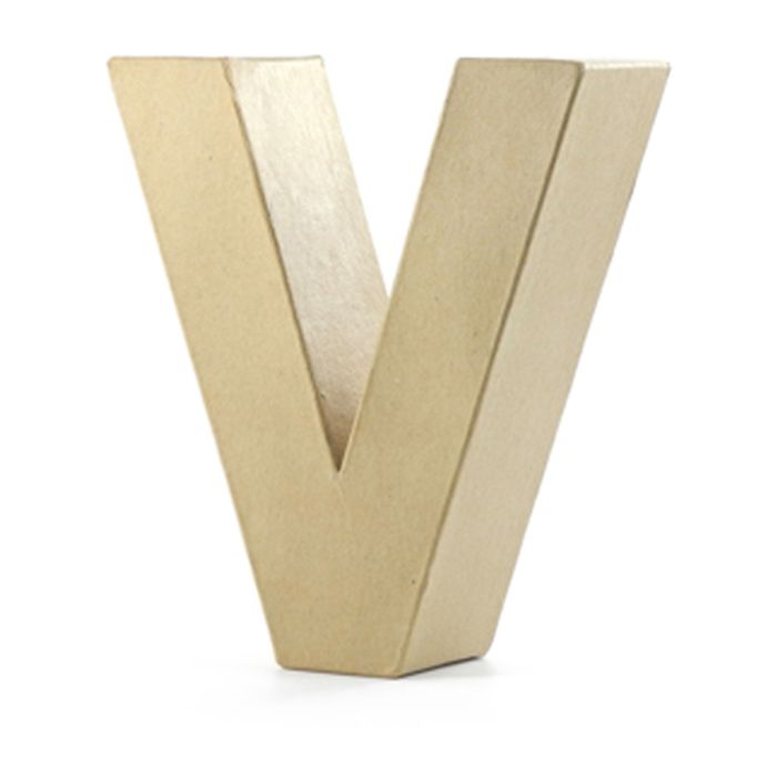 Papp-Buchstabe V, 17,5x5,5 cm