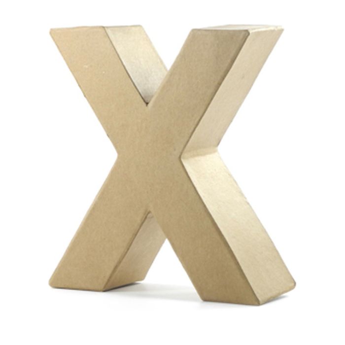 Papp-Buchstabe X, 17,5x5,5 cm