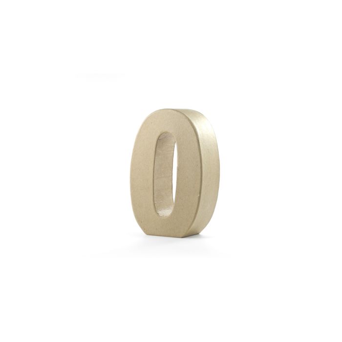 Papp-Zahl 0, 17,5x5,5 cm