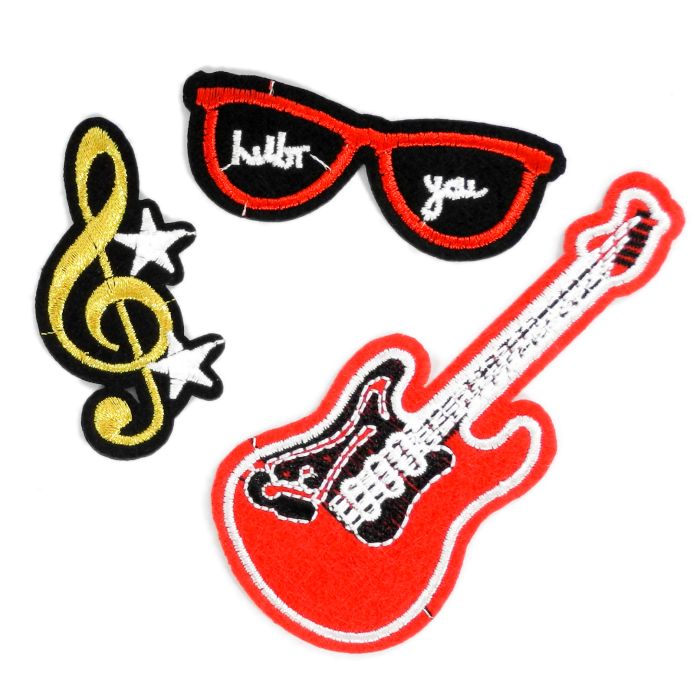 Sticker Brille, Gitarre, Notenschlüssel 1 St 4881-03505 4016490886105  