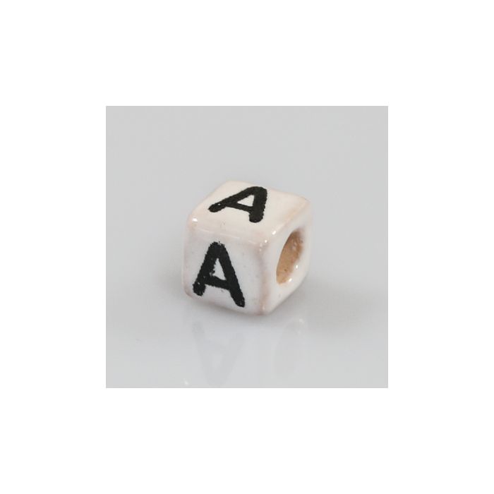 Keramikbuchstabe Würfel A 6x6 mm Lochgröße 2,5 mm 25St 4978-A 4016490354468  