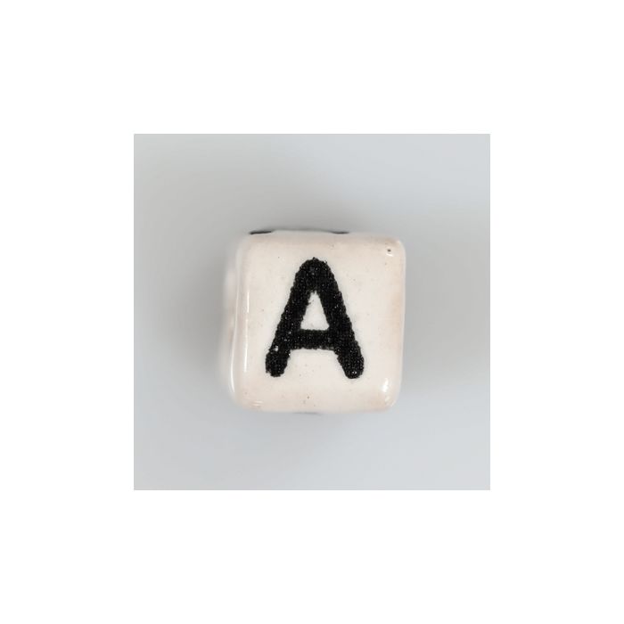 Keramikbuchstabe Würfel A 6x6 mm Lochgröße 2,5 mm 25St 4978-A 4016490354468  