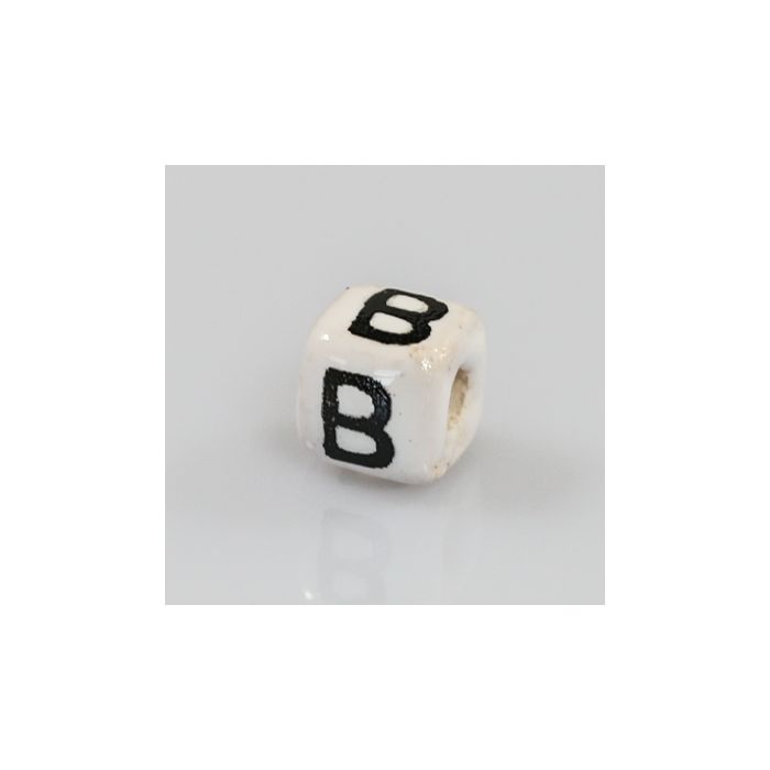 Keramikbuchstabe Würfel B 6x6 mm Lochgröße 2,5 mm 25St 4978-B 4016490354475  