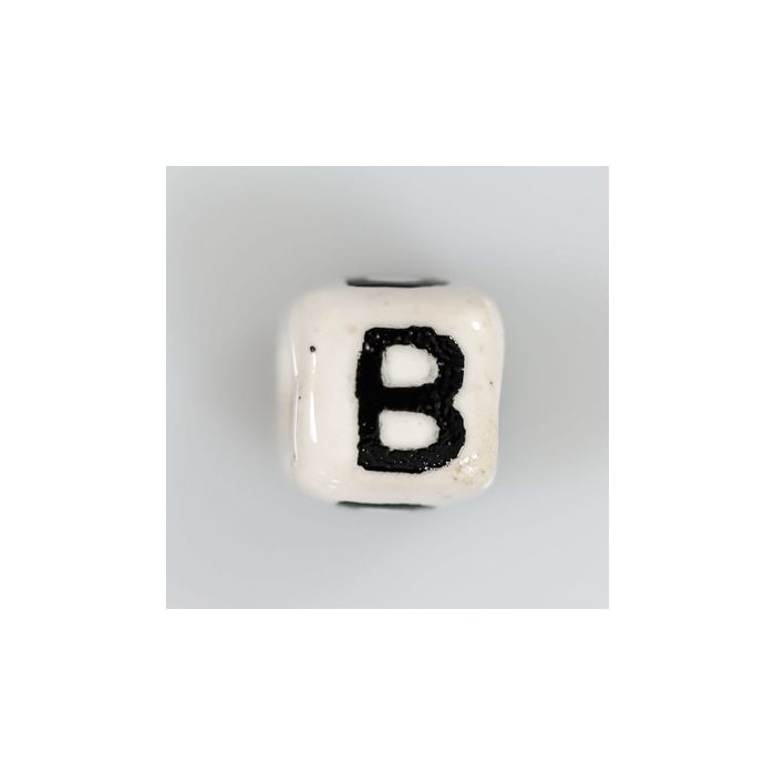 Keramikbuchstabe Würfel B 6x6 mm Lochgröße 2,5 mm 25St 4978-B 4016490354475  