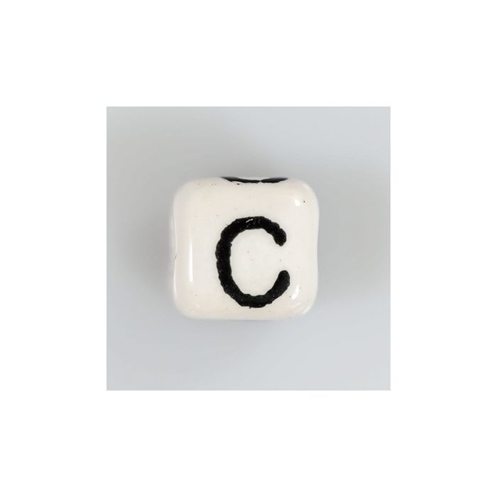 Keramikbuchstabe Würfel C 6x6 mm Lochgröße 2,5 mm 25St 4978-C 4016490354482  