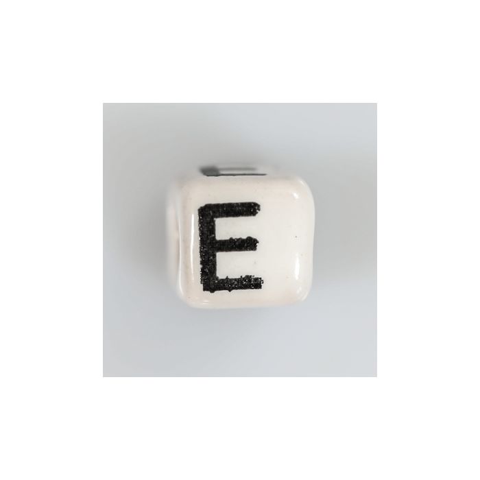 Keramikbuchstabe Würfel E 6x6 mm Lochgröße 2,5 mm 25St 4978-E 4016490355106  
