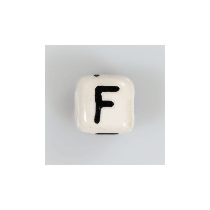 Keramikbuchstabe Würfel F 6x6 mm Lochgröße 2,5 mm, Bild 2 von 2