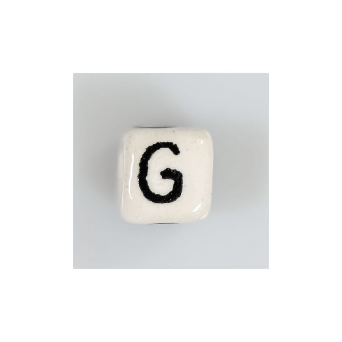 Keramikbuchstabe Würfel G 6x6 mm Lochgröße 2,5 mm 25St 4978-G 4016490355120  