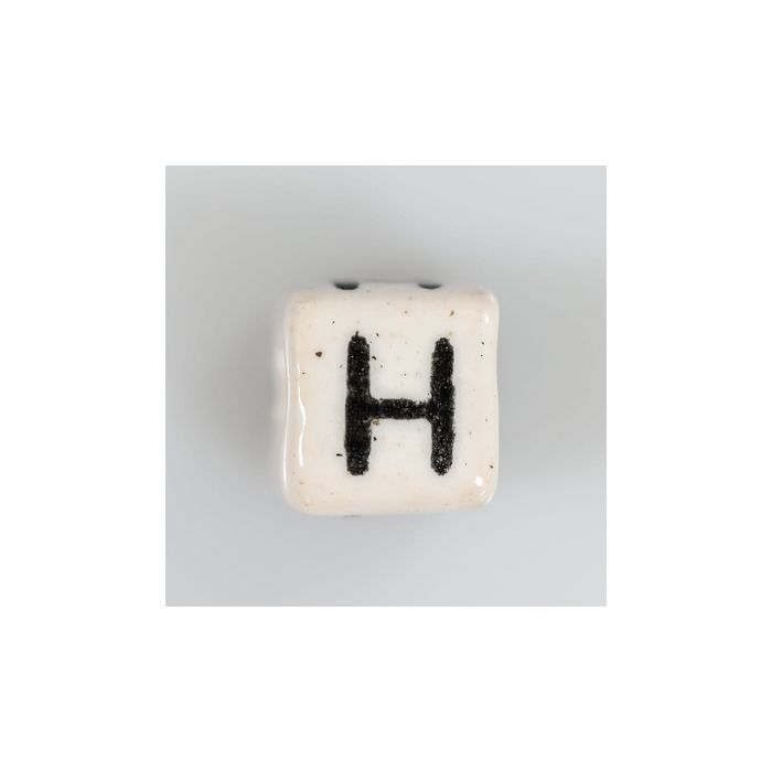 Keramikbuchstabe Würfel H 6x6 mm Lochgröße 2,5 mm 25St 4978-H 4016490355137  