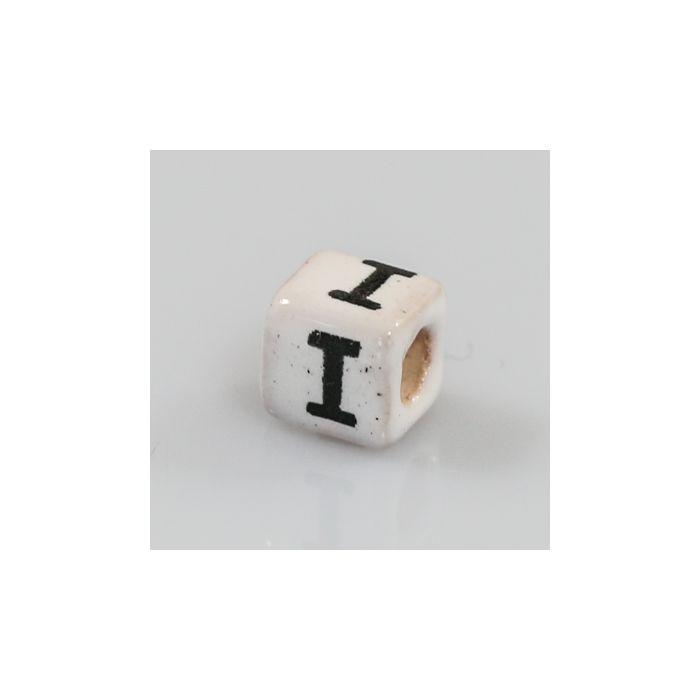 Keramikbuchstabe Würfel I 6x6 mm Lochgröße 2,5 mm 25St 4978-I 4016490355144  