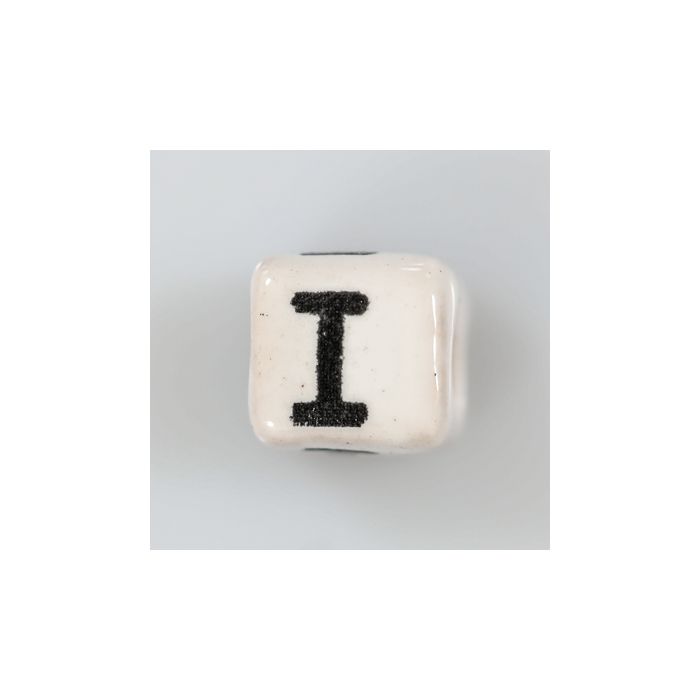 Keramikbuchstabe Würfel I 6x6 mm Lochgröße 2,5 mm 25St 4978-I 4016490355144  