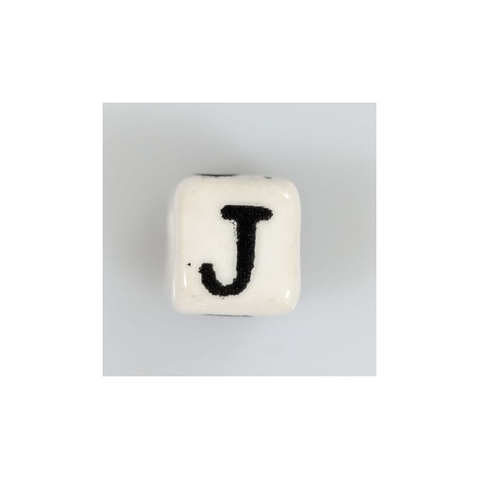 Keramikbuchstabe Würfel J 6x6 mm Lochgröße 2,5 mm 25St 4978-J 4016490355151  