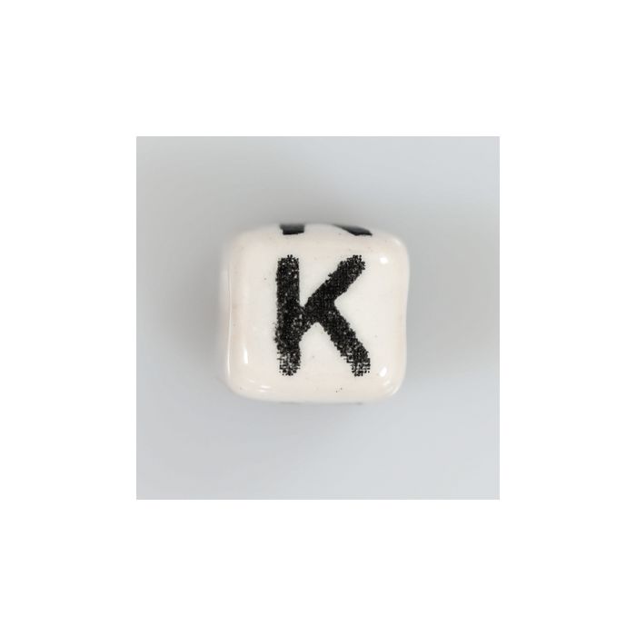 Keramikbuchstabe Würfel K 6x6 mm Lochgröße 2,5 mm 25St 4978-K 4016490355168  