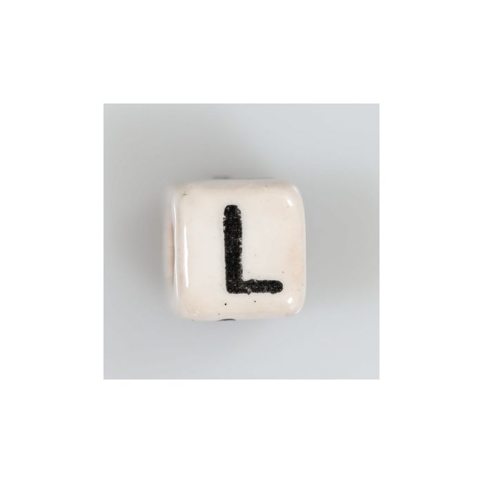 Keramikbuchstabe Würfel L 6x6 mm Lochgröße 2,5 mm 25St 4978-L 4016490355175  