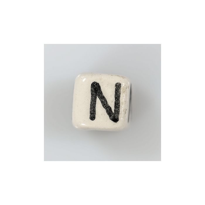 Keramikbuchstabe Würfel N 6x6 mm Lochgröße 2,5 mm 25St 4978-N 4016490355199  