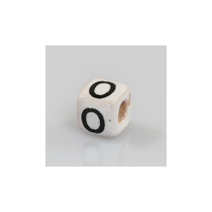 Keramikbuchstabe Würfel O 6x6 mm Lochgröße 2,5 mm 25St 4978-O 4016490355809  