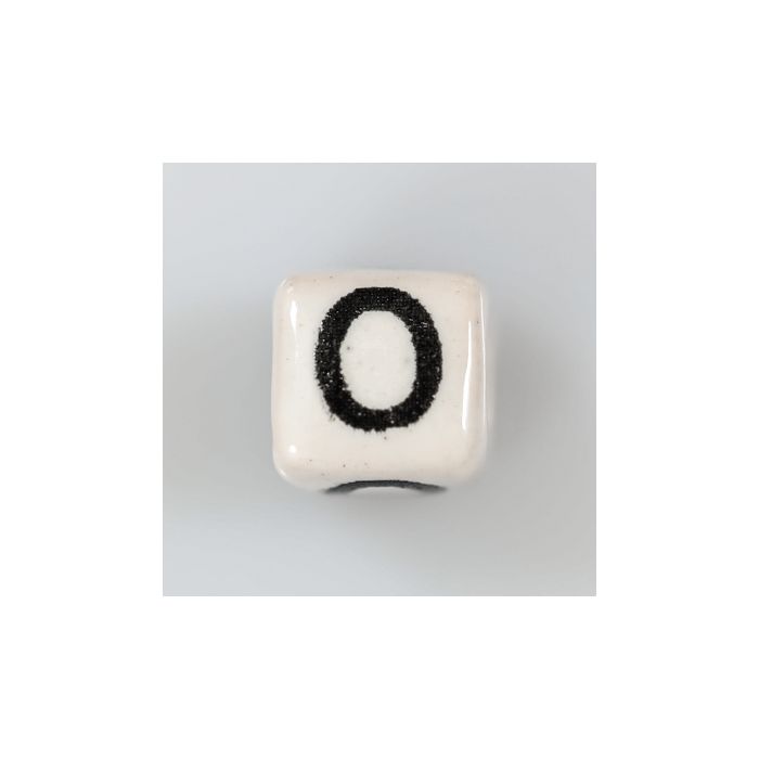 Keramikbuchstabe Würfel O 6x6 mm Lochgröße 2,5 mm 25St 4978-O 4016490355809  