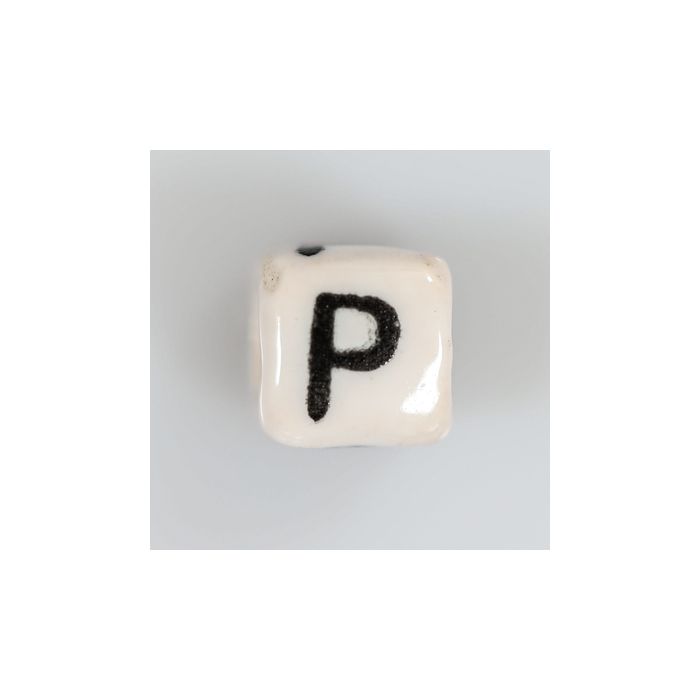 Keramikbuchstabe Würfel P 6x6 mm Lochgröße 2,5 mm 25St 4978-P 4016490355816  
