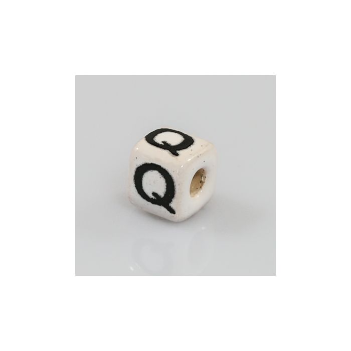 Keramikbuchstabe Würfel Q 6x6 mm Lochgröße 2,5 mm 25St 4978-Q 4016490355823  