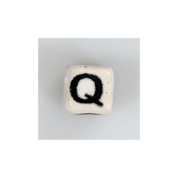 Keramikbuchstabe Würfel Q 6x6 mm Lochgröße 2,5 mm 25St 4978-Q 4016490355823  