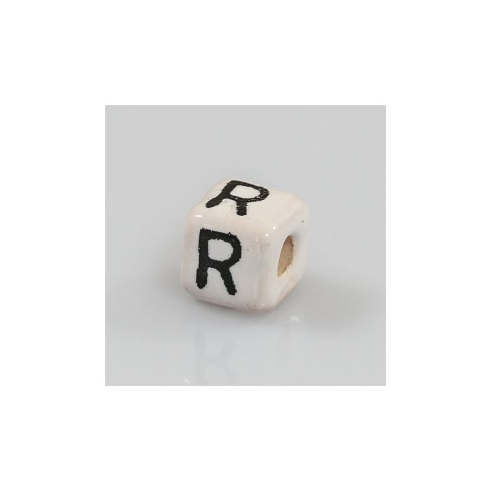 Keramikbuchstabe Würfel R 6x6 mm Lochgröße 2,5 mm, Bild 1 von 2