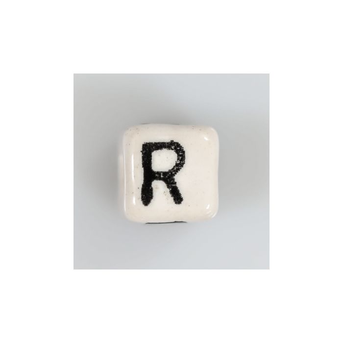 Keramikbuchstabe Würfel R 6x6 mm Lochgröße 2,5 mm, Bild 2 von 2