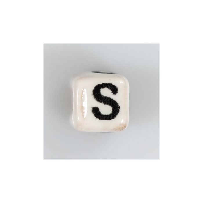 Keramikbuchstabe Würfel S 6x6 mm Lochgröße 2,5 mm 25St 4978-S 4016490355847  