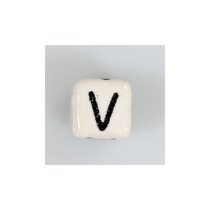 Keramikbuchstabe Würfel V 6x6 mm Lochgröße 2,5 mm 25St 4978-V 4016490355878  