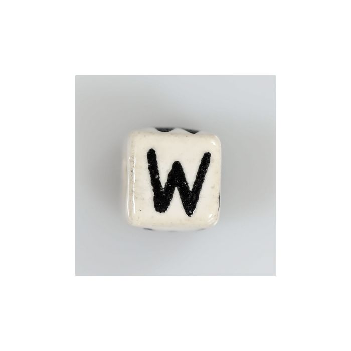 Keramikbuchstabe Würfel W 6x6 mm Lochgröße 2,5 mm 25St 4978-W 4016490355885  