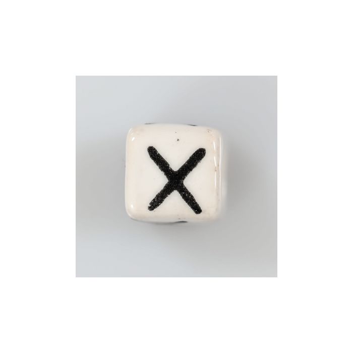 Keramikbuchstabe Würfel X 6x6 mm Lochgröße 2,5 mm 25St 4978-X 4016490355892  