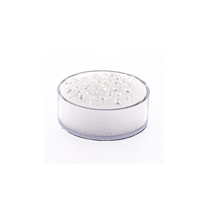 Glasschliffperle Briolette kristall AB 4 mm Lochgröße 1 mm 35 St 5073-04144 4016490580393  