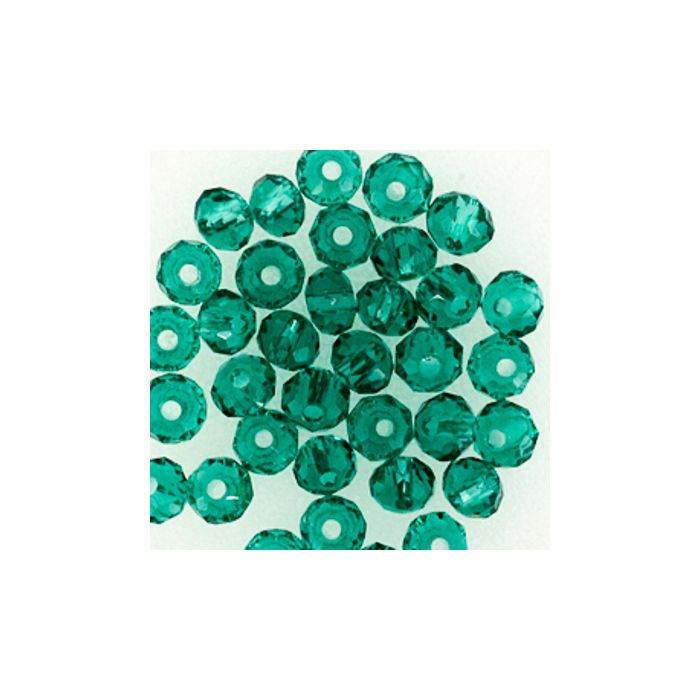 Glasschliffperle Briolette emerald 4 mm Lochgröße 1 mm, Bild 2 von 2