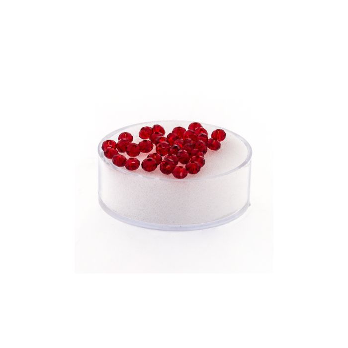 Glasschliffperle Briolette light siam 4 mm Lochgröße 1 mm 35 St 5073-04234 4016490580522  