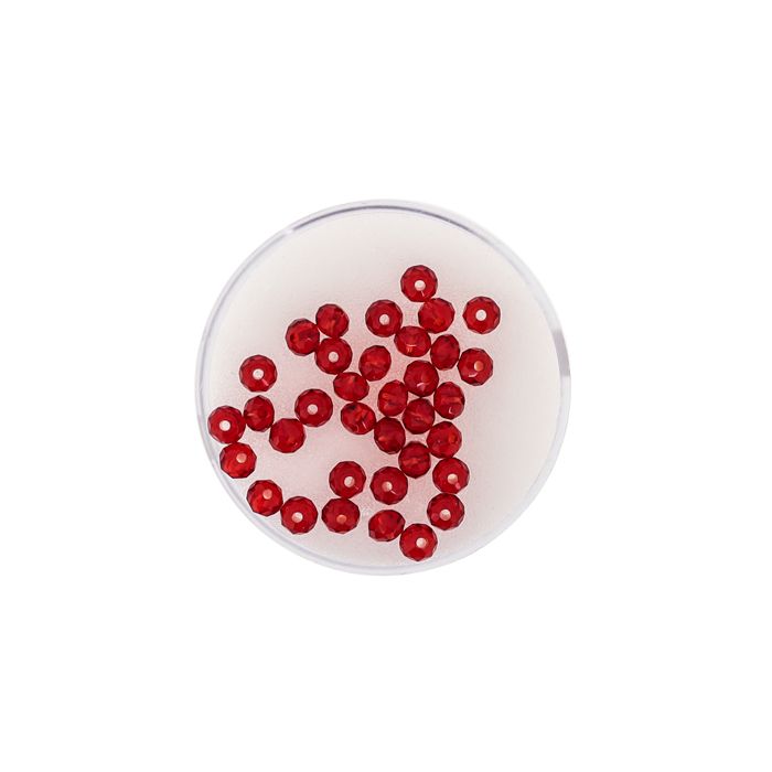 Glasschliffperle Briolette light siam 4 mm Lochgröße 1 mm 35 St 5073-04234 4016490580522  