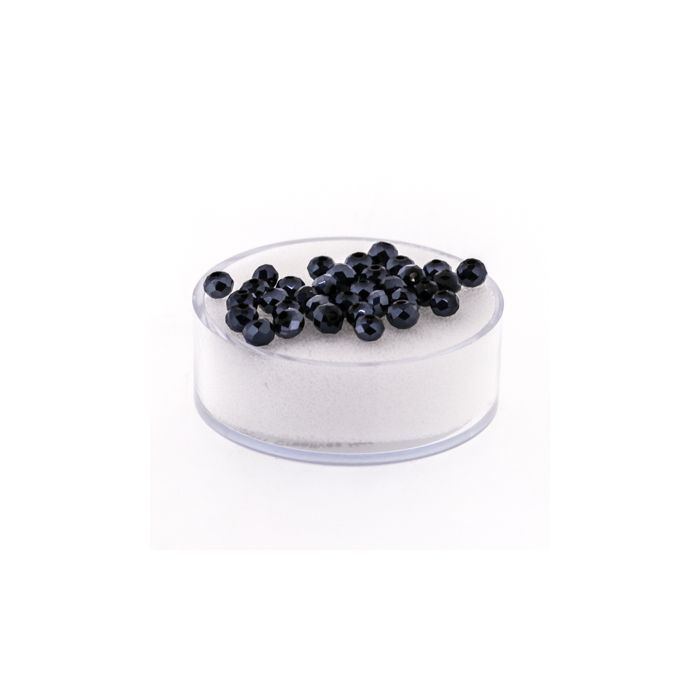 Glasschliffperle Briolette hematite 4 mm Lochgröße 1 mm, Bild 1 von 3