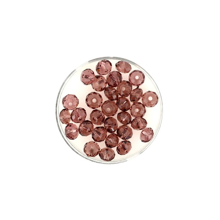 Glasschliffperle Briolette amethyst 6 mm Lochgröße 1,2 mm 30 St 5073-06164 4016490580836  