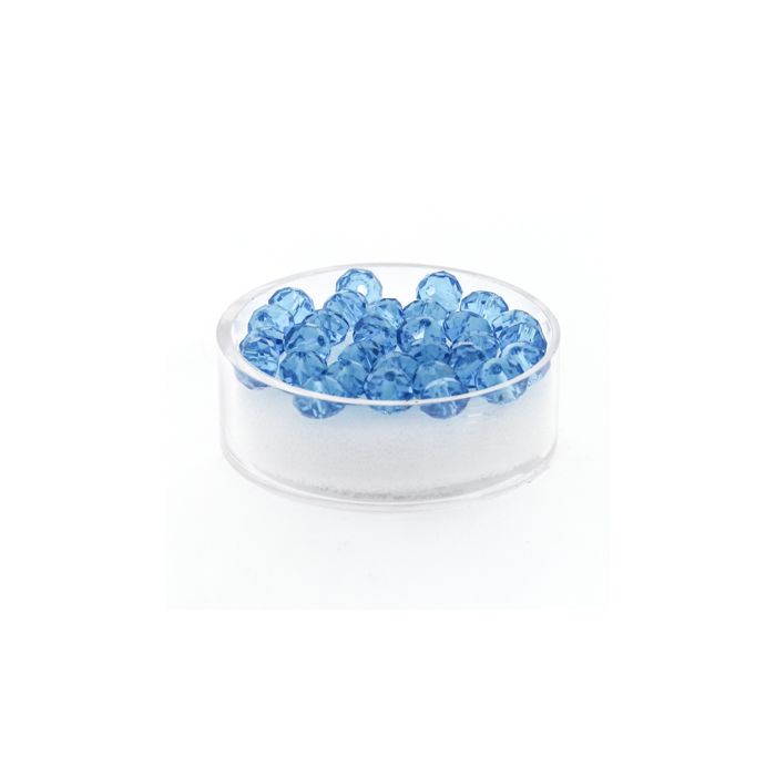 Glasschliffperle Briolette aqua 6 mm Lochgröße 1,2 mm 30 St 5073-06184 4016490580843  