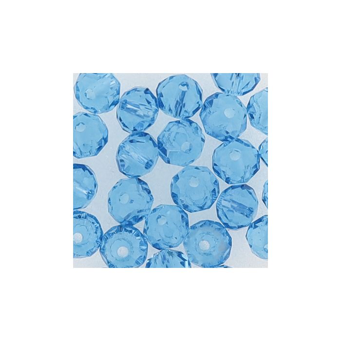 Glasschliffperle Briolette aqua 6 mm Lochgröße 1,2 mm 30 St 5073-06184 4016490580843  