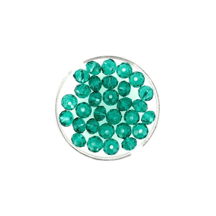 Glasschliffperle Briolette emerald 6 mm Lochgröße 1,2 mm 30 St 5073-06194 4016490580874  