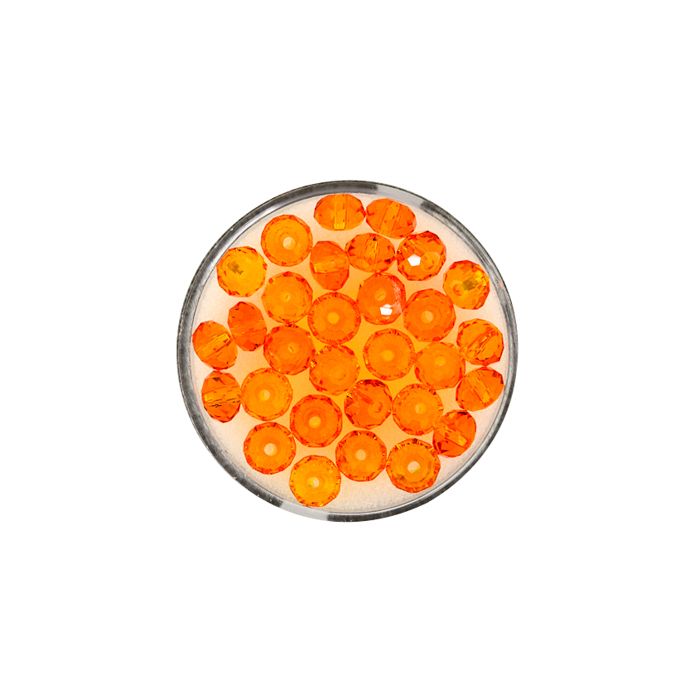 Glasschliffperle Briolette orange 6 mm Lochgröße 1,2 mm 30 St 5073-06224 4016490616672  